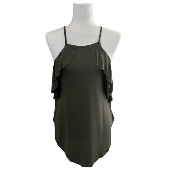 Express Olive Green Sleeveless Top - Size Medium - Picture 1 of 11